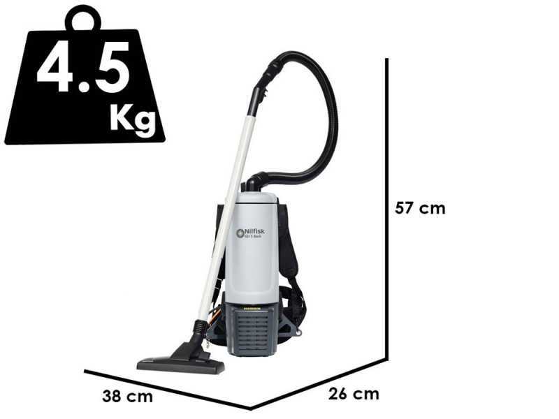 Nilfisk Gd5 Back Hepa Basic EU - Aspirapolvere a zaino professionale - 230V - 780W