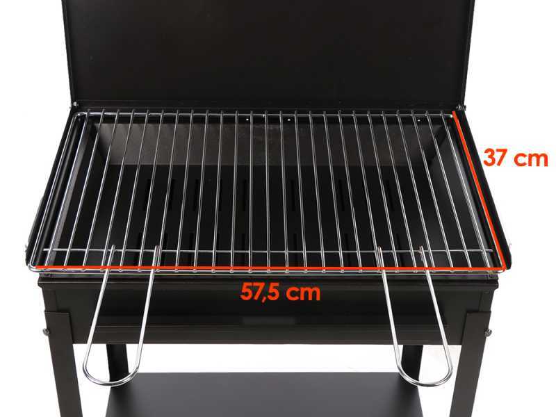 Seven Italy Stromboli Large - Barbecue in ferro artigianale a carbone - 57,5x37cm
