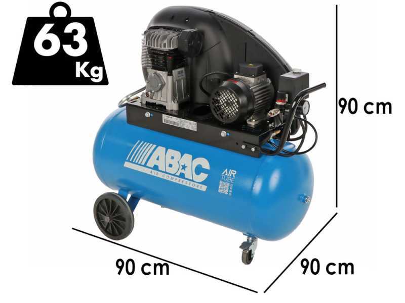 ABAC EXT A29B 90 CT3 - Compressore aria elettrico trifase a cinghia - Motore 3 HP - 90 lt