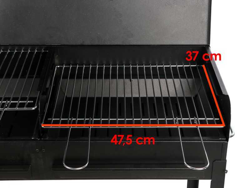 Seven Italy Polifemo Big - Barbecue in ferro artigianale a carbone - 2x 47,5x37cm