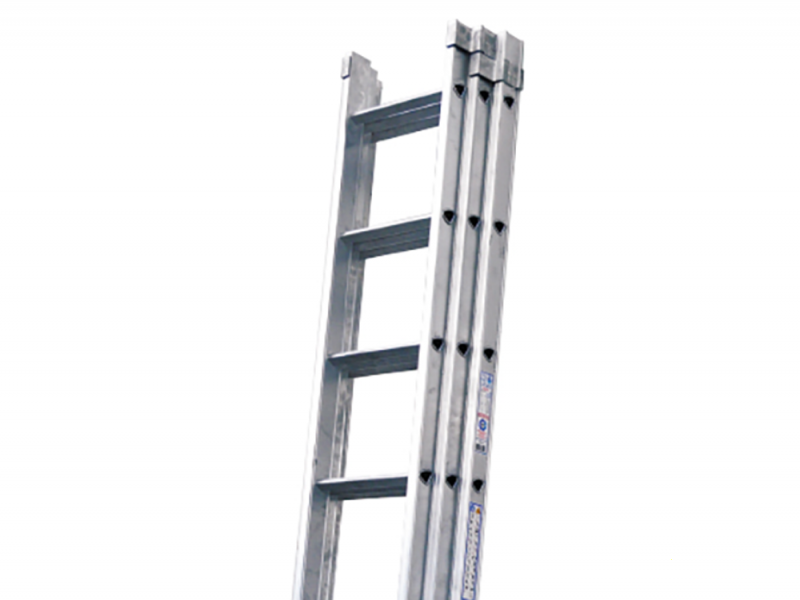 S.T.P. Tria 3TR A10069083255, 3x8 gradini, 5.55 m - Scala a sfilo in alluminio - Altezza stimata operativa 6.55 m