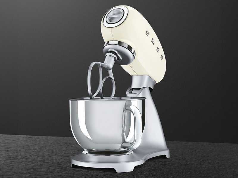 Smeg SMF02CREU Panna - Impastatrice Planetaria - Vasca in Inox da 4,8 litri