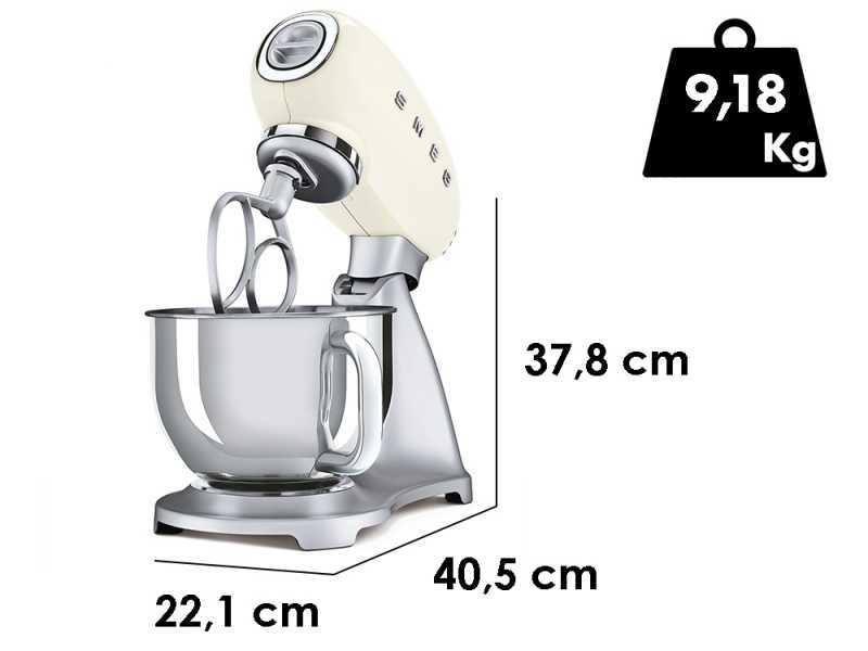Smeg SMF02CREU Panna - Impastatrice Planetaria - Vasca in Inox da 4,8 litri
