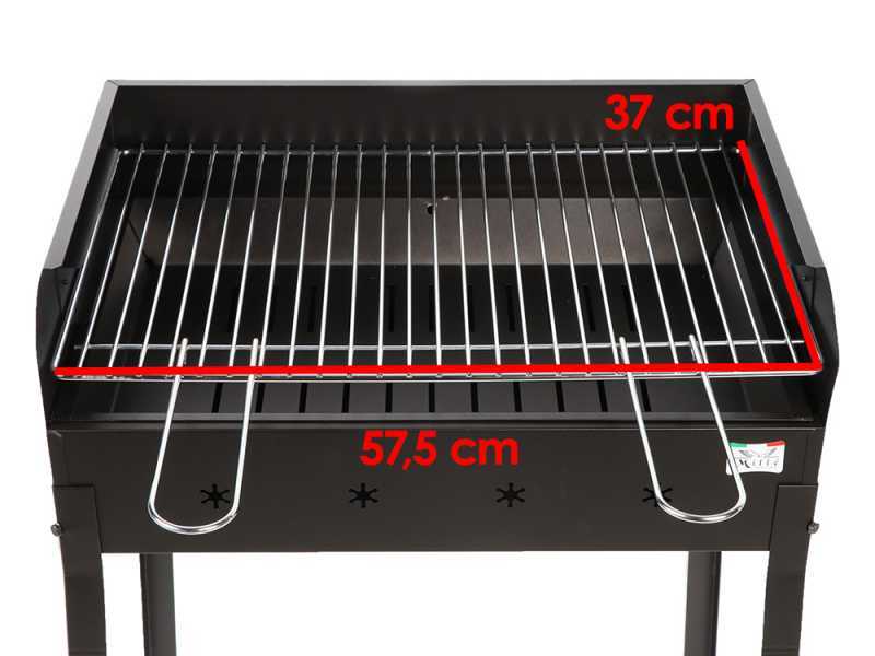Seven Italy Stella Eco Medium - Barbecue in ferro artigianale a carbone - 57,5x37cm