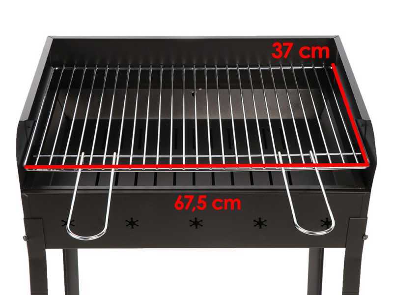 Seven Italy Stella Eco Large - Barbecue in ferro artigianale a carbone - 67,5x37cm