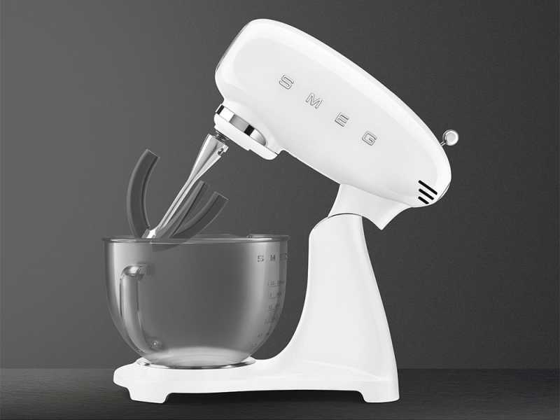 Smeg Full Color Bianco - Impastatrice Planetaria - Vasca in Vetro da 4,8 litri