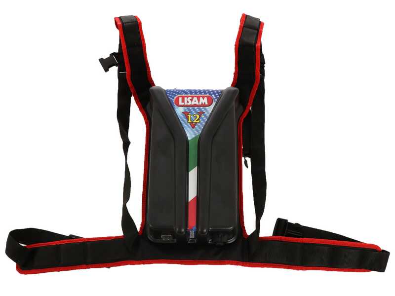 Lisam Swing - Abbacchiatore elettrico a batteria a zaino 12V 56Ah - Asta telescopica 220/300 cm