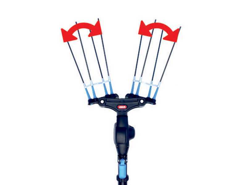 Lisam Thor - Abbacchiatore Elettrico a batteria - Asta Telescopica - 250-350 cm - Batteria 12V 56Ah