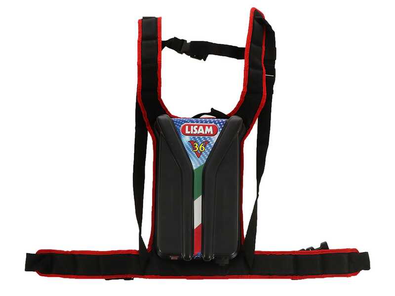 Lisam Swing 36V - Abbacchiatore elettrico a batteria a zaino 36V 30Ah - Asta telescopica 220/300 cm