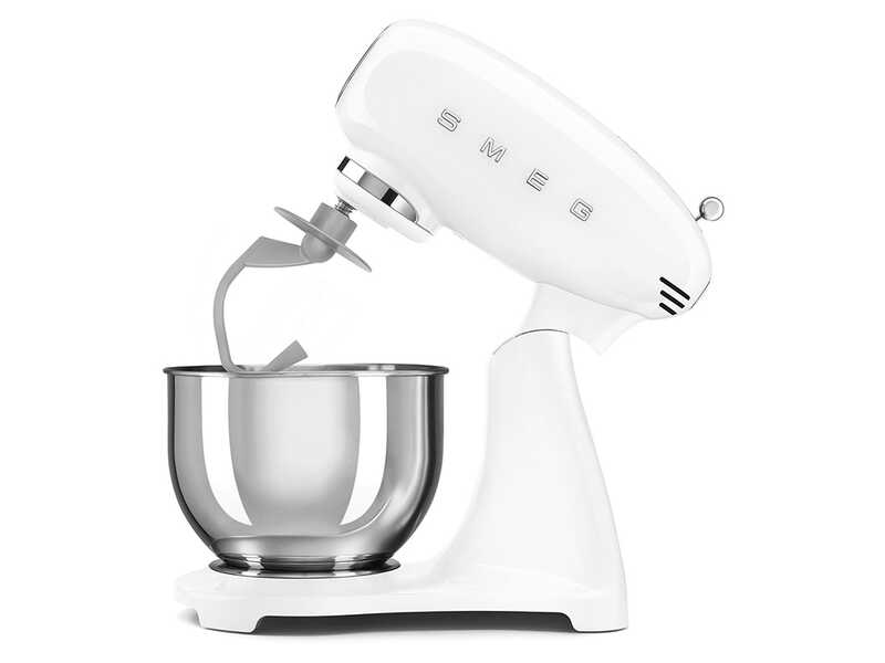 Smeg Full Color Bianco SMF03WHEU - Impastatrice Planetaria - Vasca in Inox da 4,8 litri