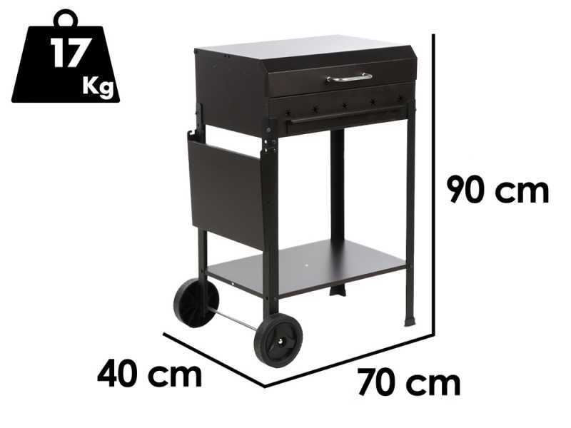 Mille Stella Large - Barbecue in ferro artigianale a carbone - 67,5x37cm