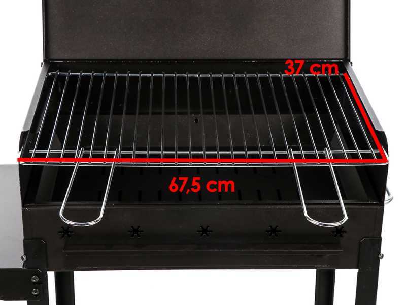 Seven Italy Stella Large - Barbecue in ferro artigianale a carbone - 67,5x37cm