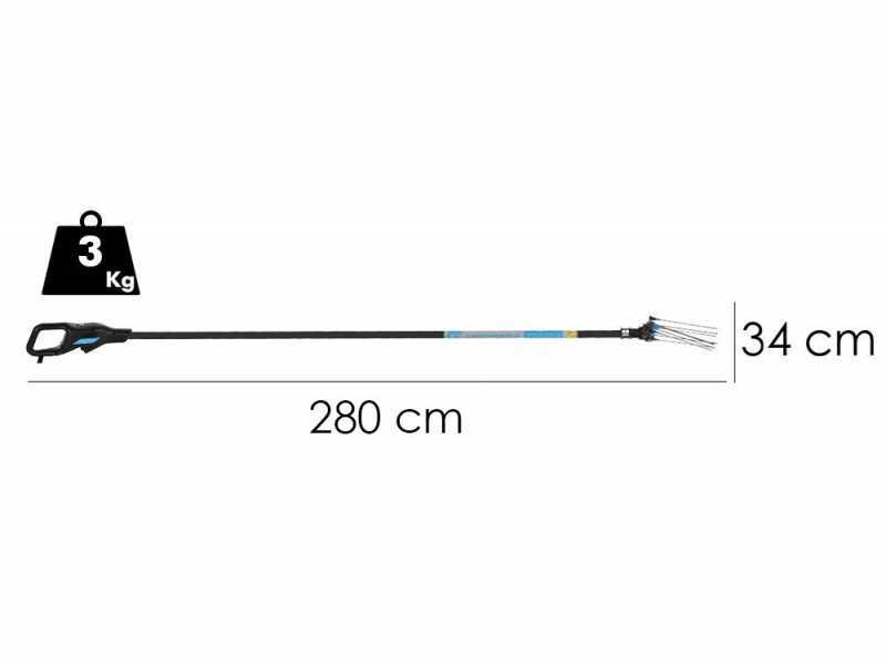 Campagnola Hercules 6 ECO Plug-in - Asta in carbonio da 230 cm - Abbacchiatore elettrico a batteria
