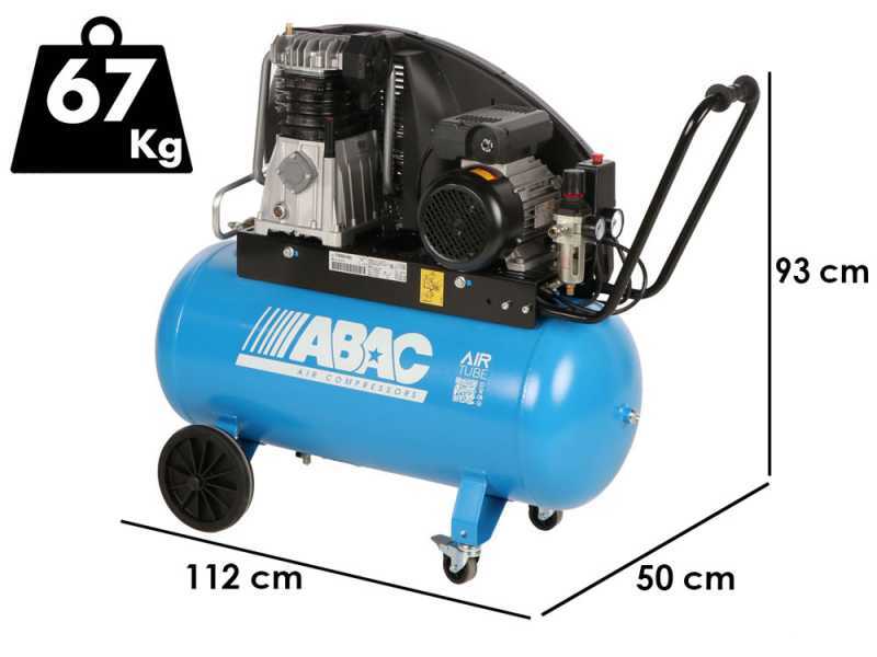 ABAC EXP A39B 90 CM3 - Compressore aria elettrico monofase a cinghia - Motore 3 HP - 90 lt