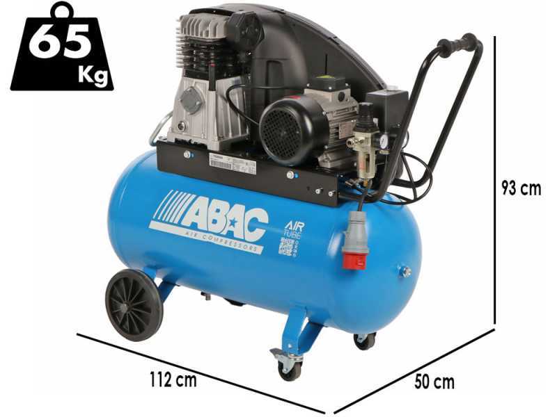 ABAC EXP A39B 90 CT3 - Compressore aria elettrico trifase a cinghia - Motore 3 HP - 90 lt