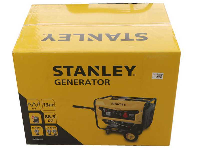 Stanley SG 4200B - Generatore di corrente a benzina - AVR - 4.3 kW - Continua 4.0 kW Trifase