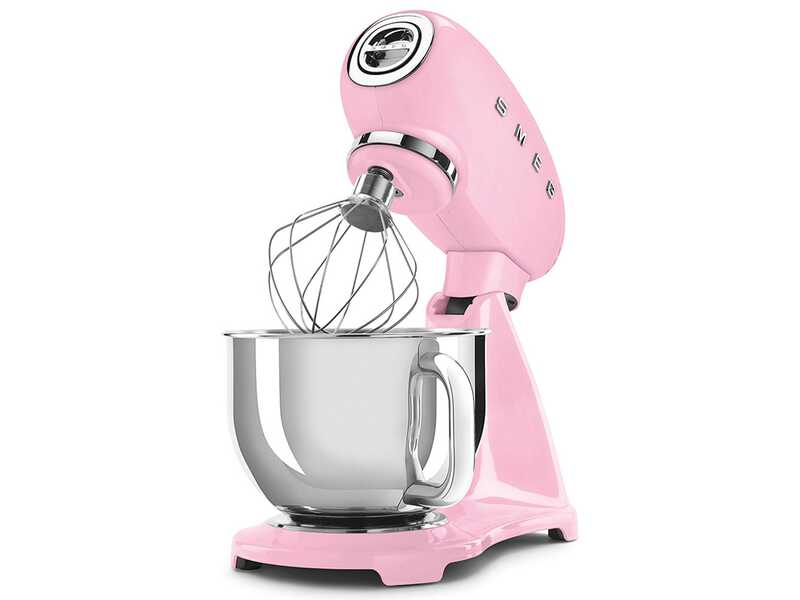 Smeg Full Color Rosa SMF03PKEU - Impastatrice Planetaria - Vasca in Inox da 4,8 litri