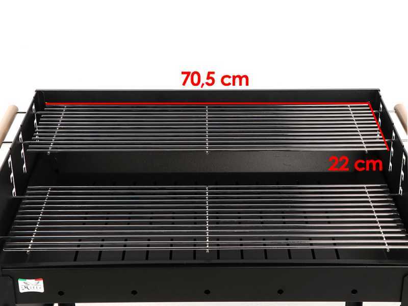 Seven Italy Calypso - Barbecue in ferro artigianale a carbone - 70,5x22cm