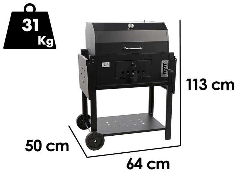 Seven Italy Teseo - Barbecue in ferro artigianale a carbone - 60x43cm