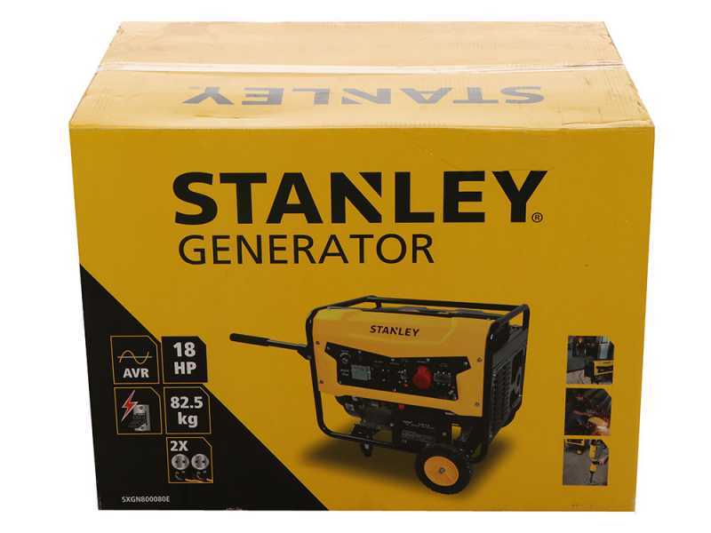 Stanley SG 5600B - Generatore di corrente a benzina - AVR - 5.5 kW - Continua 5.0 kW Trifase