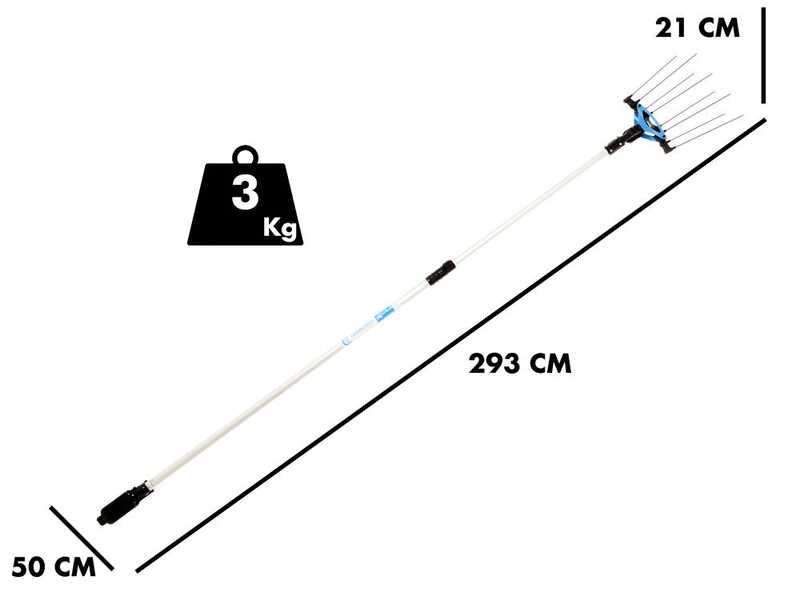 Campagnola Icarus V1 ECO Plug-in - PROM.0141 - Asta in alluminio da 150-220 cm - Abbacchiatore elettrico a batteria