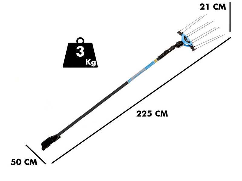 Campagnola Icarus V1 ECO Plug-in - Asta in carbonio da 150-220 cm - Abbacchiatore elettrico a batteria