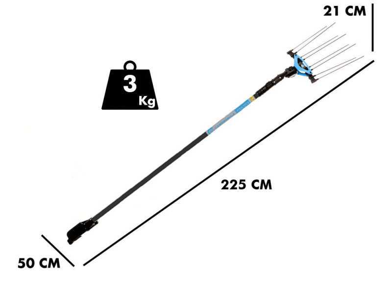 Campagnola Icarus V1 ECO Plug-in - Asta in carbonio da 185-270 cm - Abbacchiatore elettrico a batteria