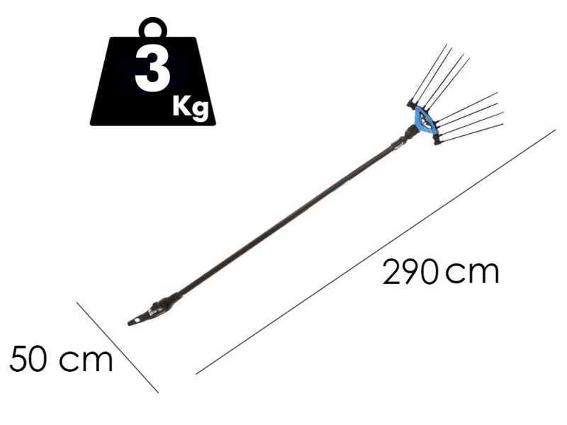 Campagnola Icarus V1 ECO Plug-in - Asta in carbonio da 230 cm - Abbacchiatore elettrico a batteria - 21V 5Ah