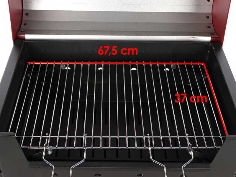 Seven Italy Eliseo Large - Barbecue in ferro artigianale a carbone - 67,5x37cm