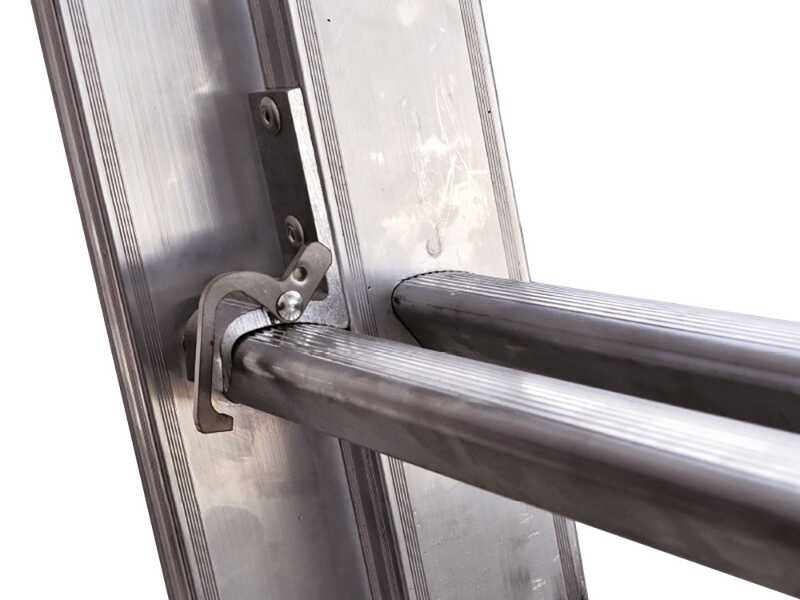 S.T.P. Tria 3TR A10100133405, 3x13 gradini, 10.05 m - Scala a sfilo in alluminio - Altezza stimata operativa 11.05 m
