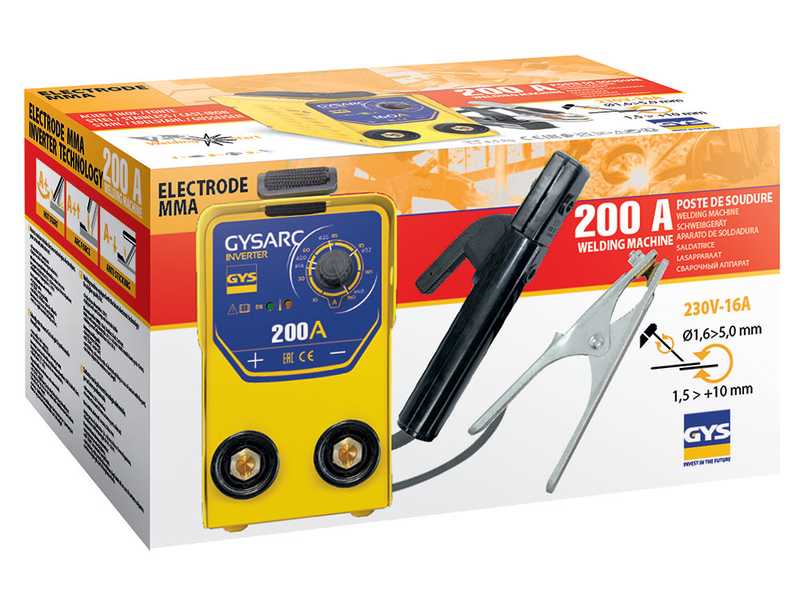 GYS GYSARC 200 - Saldatrice Inverter (MMA) - corrente continua (DC)