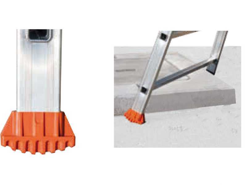 Facal Atlanta ATL-08/S, 8 gradini, 2.30 m - Scala da appoggio in alluminio - Altezza stimata operativa 3.19 m