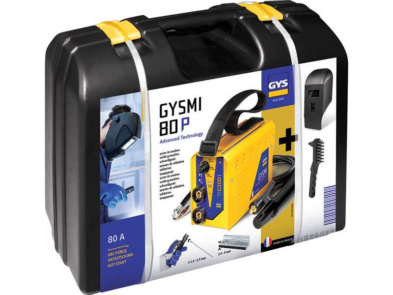 GYS GYSMI 80P - Saldatrice Inverter (MMA) - corrente continua (DC) - Valigetta