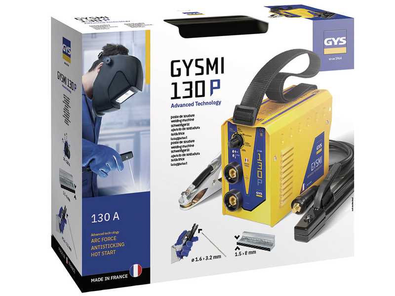 GYS GYSMI 130P - Saldatrice Inverter (MMA) - corrente continua (DC) - Valigetta