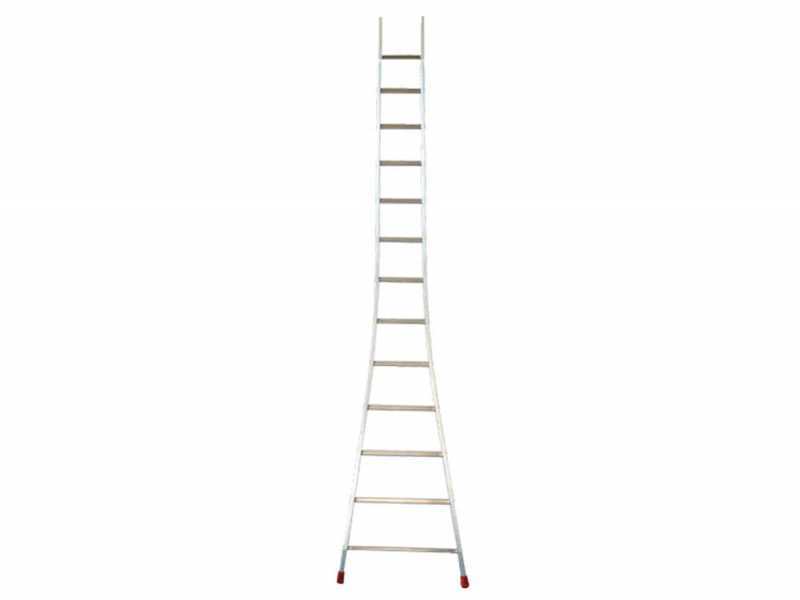 Facal Atlanta ATL-12/S, 12 gradini, 3.42 m - Scala da appoggio in alluminio - Altezza stimata operativa 4.27 m