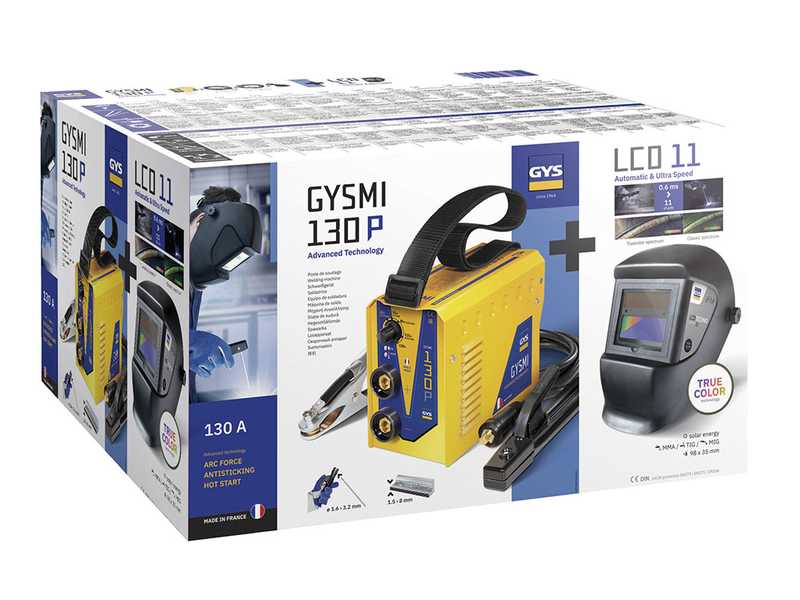 GYS GYSMI 130P - Saldatrice Inverter (MMA) - corrente continua (DC) - Maschera