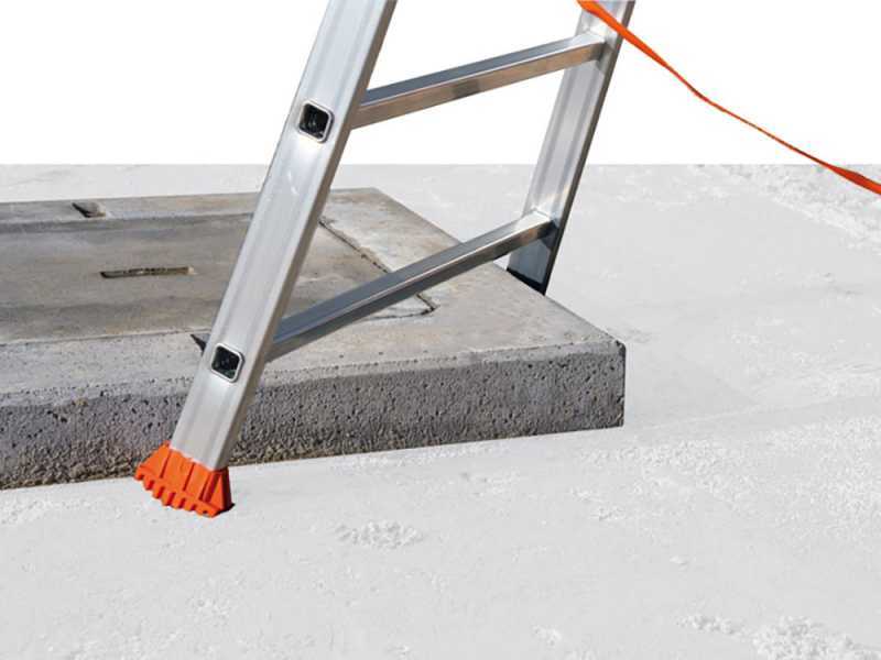 Facal Atlanta ATL-14/S, 14 gradini, 3.98 m - Scala da appoggio in alluminio - Altezza stimata operativa 4.79 m