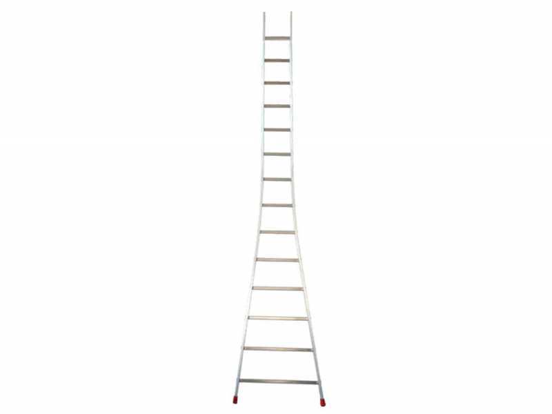 Facal Atlanta ATL-14/S, 14 gradini, 3.98 m - Scala da appoggio in alluminio - Altezza stimata operativa 4.79 m
