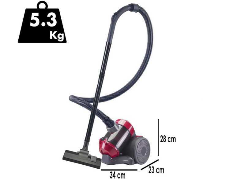 Beper P202ASP200 - Aspirapolvere a traino ciclonico - 800W