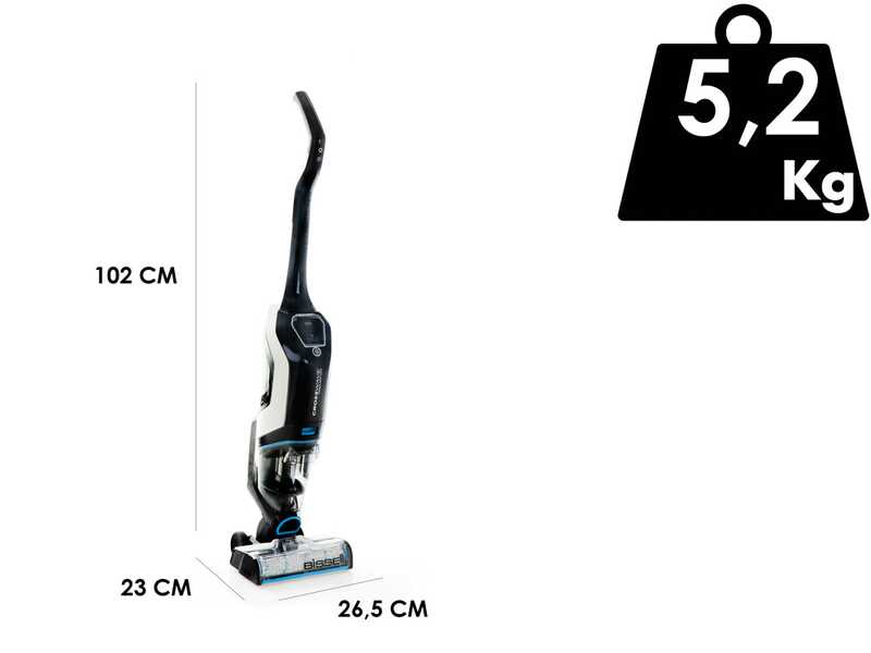 OUTLET - SENZA IMBALLO ORIGINALE - Lavapavimenti a batteria BISSELL CrossWave CordlessMax - 3in1 lava asciuga e aspira