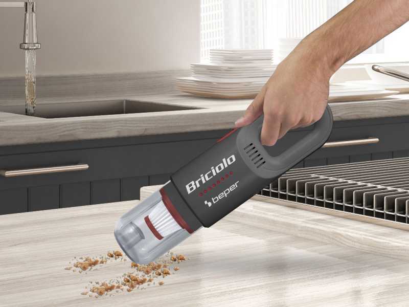 Beper P202ASP401 - Aspirabriciole ricaricabile a batteria - 7.4 V 2 Ah