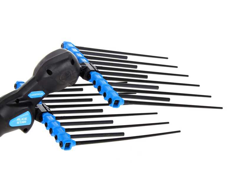Campagnola Alice STAR ECO Plug-in - Abbacchiatore elettrico 210/280 cm a batteria a litio 21.6V 5Ah - Asta telescopica in carbonio