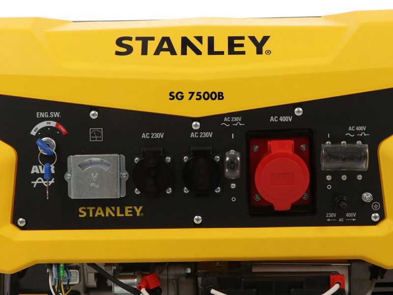 Stanley SG 6500B - Generatore di corrente a benzina - AVR - 6,5 kW - Continua 6 kW Trifase