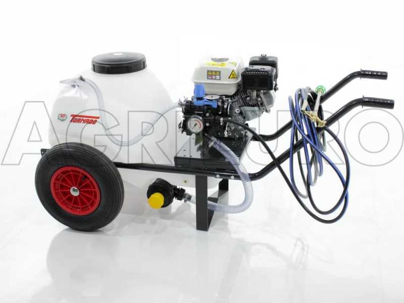 Kit motopompa irrorazione Comet MC25/Honda GP160 con carrello e serbatoio 80L