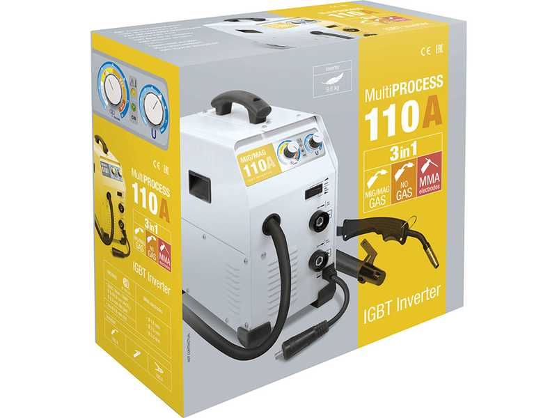GYS Easymig 110 - Saldatrice Inverter (MIG/MAG: GAS, NO GAS e MMA) - corrente continua (DC)