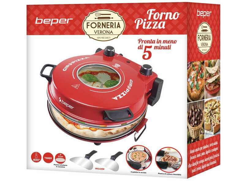 Beper  P101CUD301 - Forni pizza elettrico - Pietra refrattaria