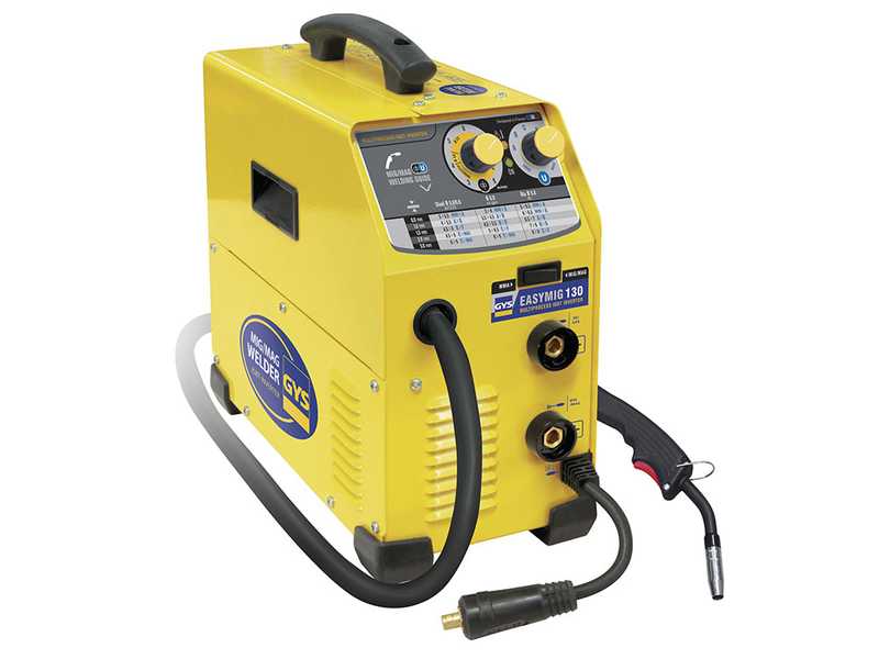 GYS Easymig 130 - Saldatrice Inverter (MIG/MAG: GAS, NO GAS e MMA) - corrente continua (DC)