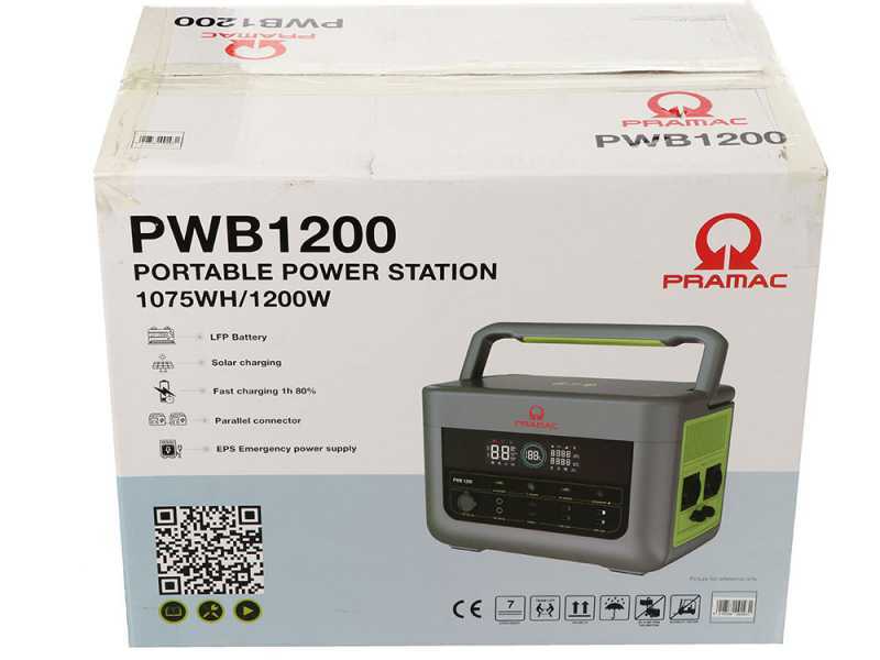 Pramac PWB 1200 - Batteria PowerStation Portatile - 1200W - 1075 Wh/25.6V
