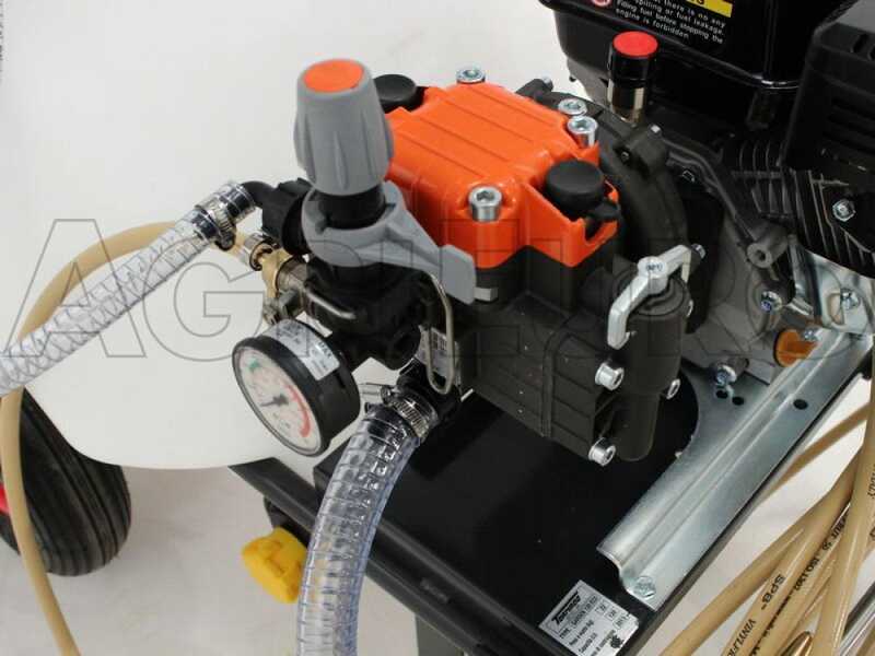 Kit motopompa irrorazione Comet MP30/Loncin G200F con carrello e serbatoio 120L