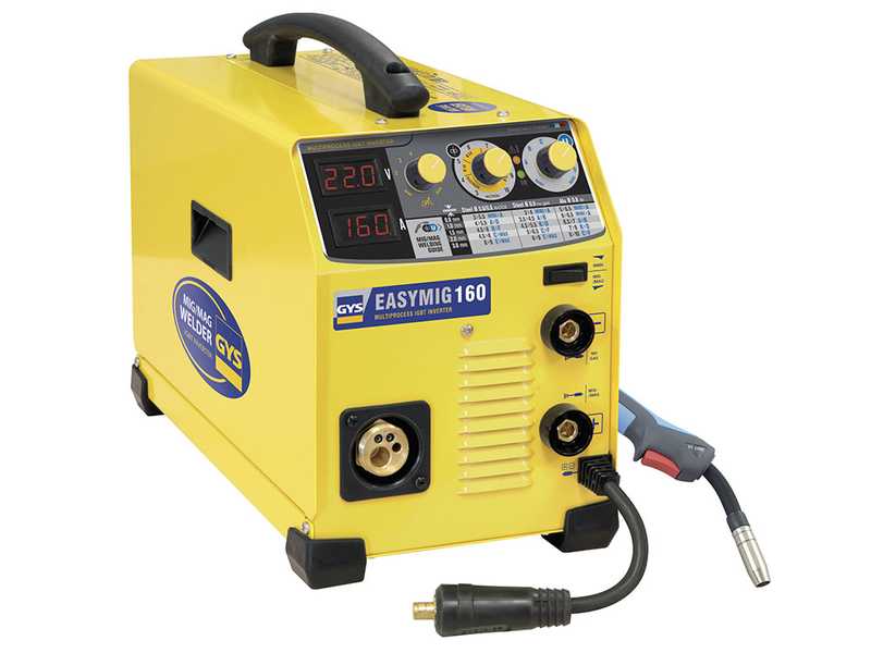 GYS Easymig 160 - Saldatrice Inverter (MIG/MAG: GAS, NO GAS e MMA) - corrente continua (DC)